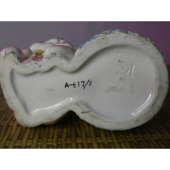 Vintage Pink Anthropomorphic Cat KLC Japan Planter - Picture 5 of 6